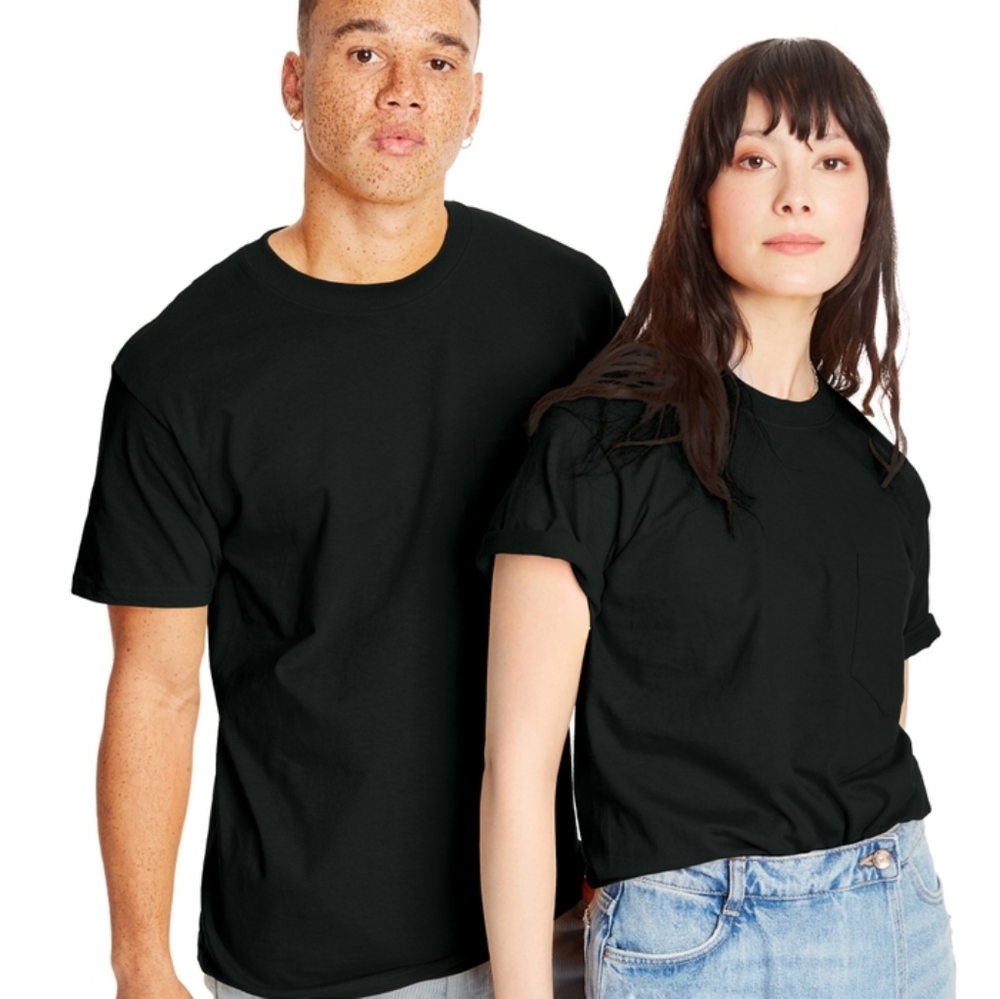 3XL Hanes Beefy-T Short-Sleeve Shirt Black